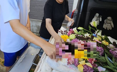 大阪府羽曳野市にて、玄関での出迎えが日課だった甘えん坊な猫ちゃんを丁寧にお見送りいたしました